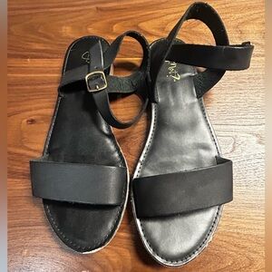 Black Leather Sandals